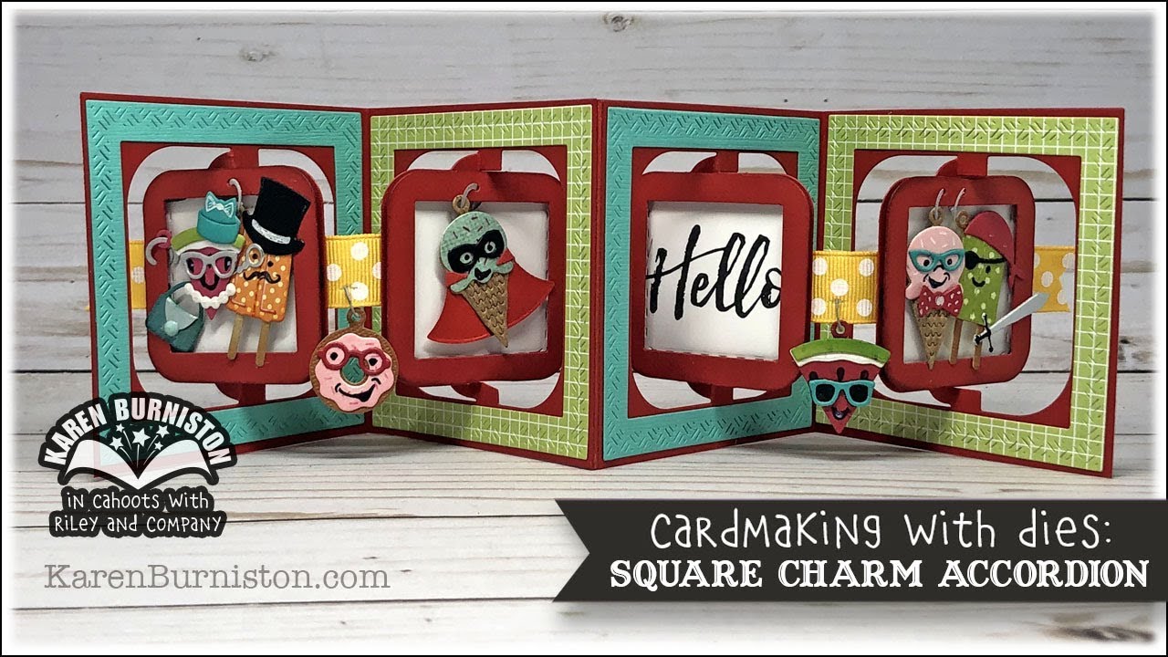 Cardmaking with Dies Square Charm Accordion YouTube