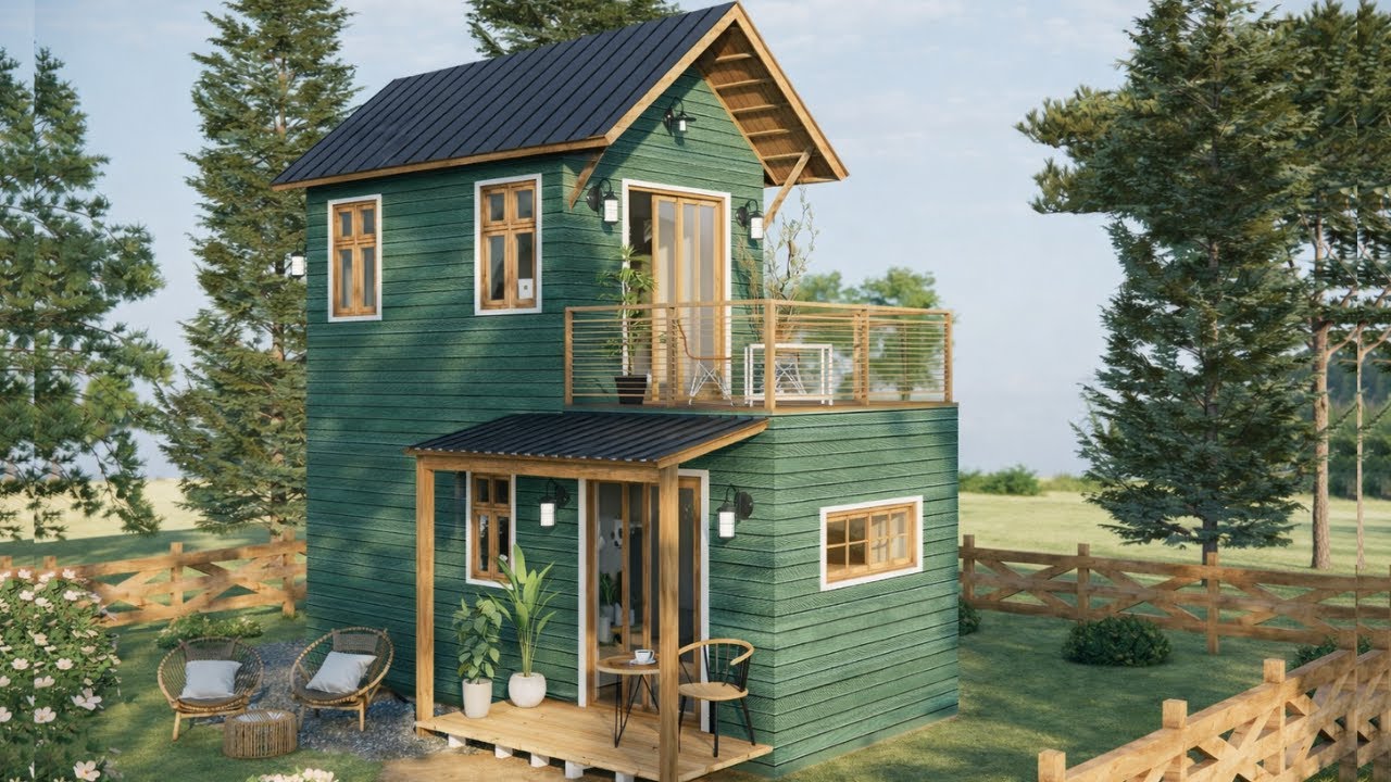 Дом-лофт размером 3х7 метров (226 кв. футов) — ультракомпактный мини-дом с продуманной планировко...