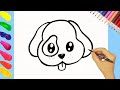 🐶 How to Draw a Dog Face Easy for Beginners | Cách Vẽ Mặt Cún con Đáng y...