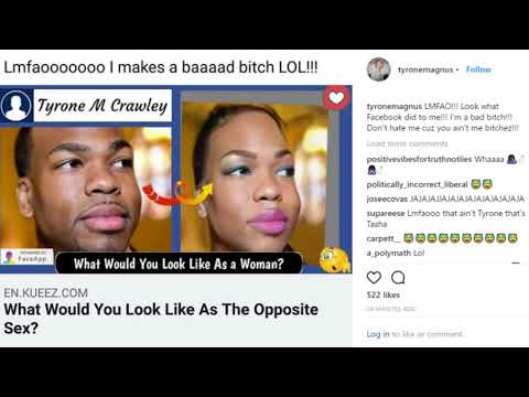 Tyrone Magnus as a WOMAN, LMFAO!!!
