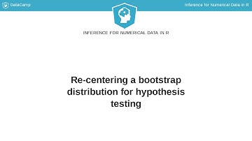 R Tutorial: Re-centering a bootstrap distribution for hypothesis testing