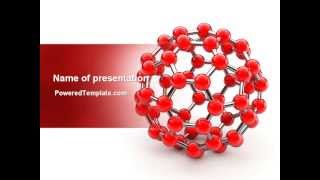 Molecular Structure Of Fullerene PowerPoint Template by PoweredTemplate.com