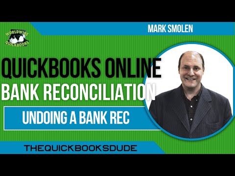 Video: Bagaimana cara saya membatalkan rekonsiliasi di QuickBooks online?