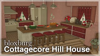 Bloxburg - Cottagecore Hill House Speedbuild interior full tour Roblox