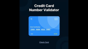 Credit card Number Validator | Credit and Debit card Checker