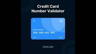 Credit Card Number Validator Credit And Debit Card Checker