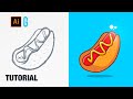 Illustrator Tutorial | Ilustración Hot Dog desde Boceto | Hot Dog Illustration from Sketch