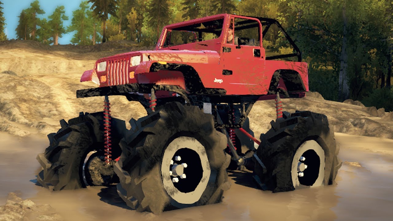 Jeep Mega Mud Truck 4x4 Lifted Off