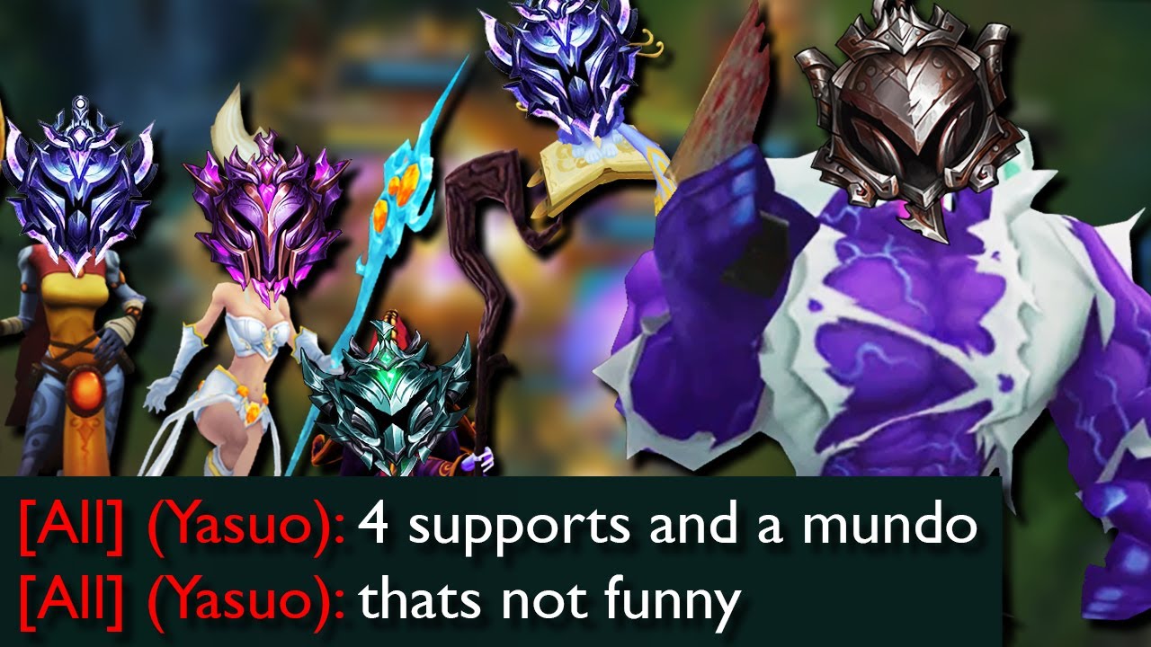 I made 3 high elo players funnel an Iron Dr Mundo