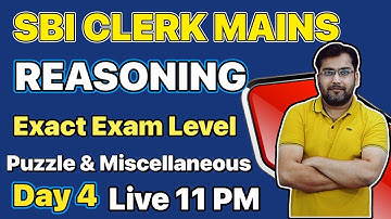 SBI CLERK MAINS 2022 || PUZZLE & MISCELLANEOUS REASONING QUESTIONS DAY 4 ROHIT SIR