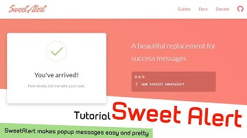 Sweet Alert Tutorial