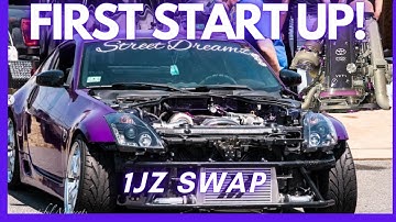 Swapping A Built 1JZ In A 350z (First Start Up)