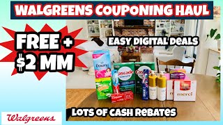 WALGREENS COUPONING HAUL\/ Easy all digital deals\/ lots of cash rebates \/ Learn Walgreens Couponing