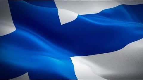 Finland Flag Wave Loop waving in wind. Realistic Finnish Flag background