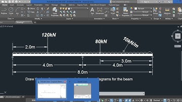 How to Analyze and draw bending moment and shear force diagrams  with EngiLab Beam.2D