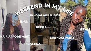 WEEKEND VLOG✰|| New hair, hanging w friends, birthday party, out to eat, being productive