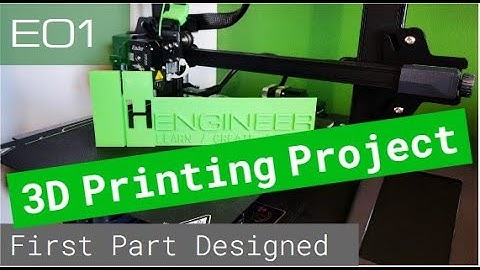3D Printing Project - First Part Designed -  Free CAD with Creality Ender 3 S1 Printer - Episode 1