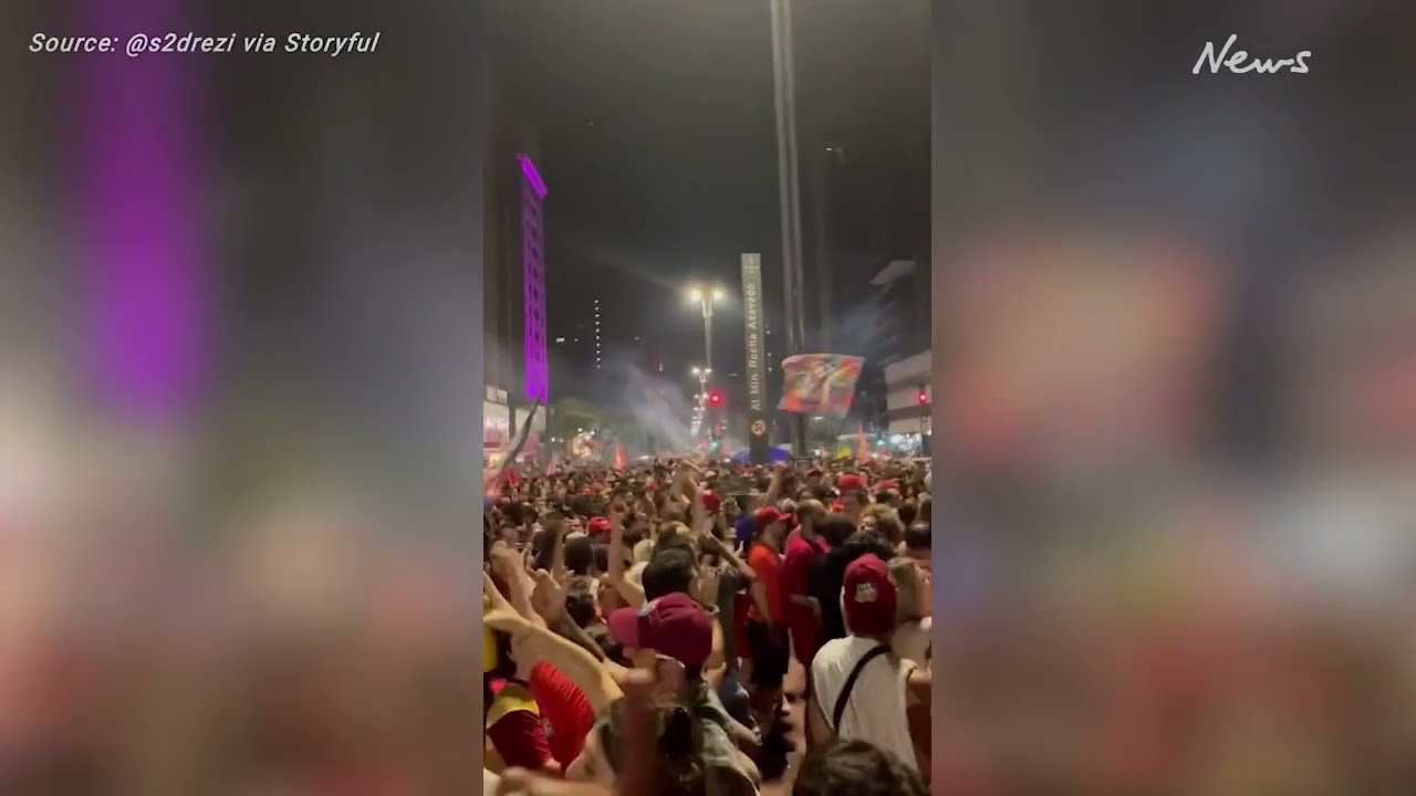Large Crowds of Lula Supporters Celebrate Election Result in Sao Paulo