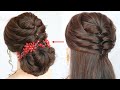 fabulous low messy bun hairstyle for engagement | new bun hairstyle for wedding | latest hairstyle