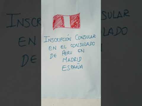 Como inscribirse en el Consulado de Perú Madrid España.Según mi experiencia.