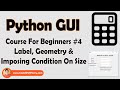 Label geometry maxsize  minsize  python tkinter gui tutorial in hindi 4