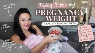 What I Eat To Lose My Pregnancy Weight | 4 Weeks Postpartum & Breastfeeding