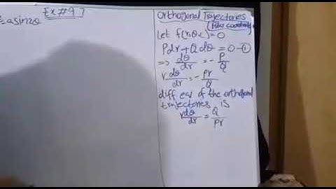 Orthogonal trajectories for polar coordinates