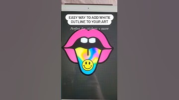 Easy Outline Trick 😊• Procreate Tutorial • For Sticker Making + More! • Digital Art Tip #shorts #art