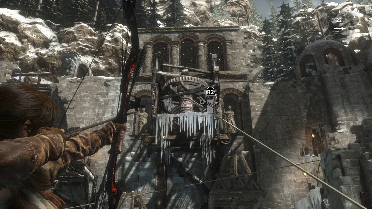 Rise of the Tomb Raider DLC   Wicked Vale Elevator rope platform puzzle solution  Baba Yaga DLC