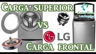 Lavadora Carga superior vs carga frontal de la marca LG