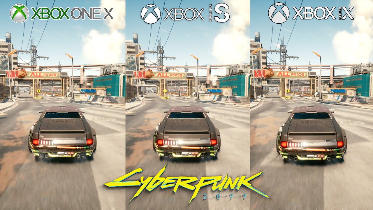 Cyberpunk 2077 Patch 1.2 - Xbox One X, Xbox Series S, Xbox Series X  Performance Test 