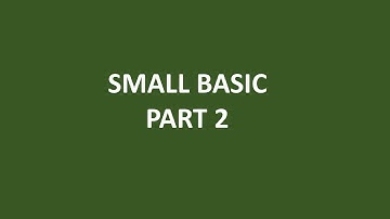Small Basic Part 2 | Learn Small Basic |  Amitav Fully Computer Language
