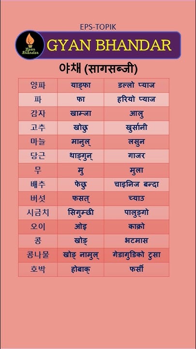 Korean Vegetables Name In Nepali EPS TOPIK YouTube korean-vegetables-name-in-nepali-eps-topik-youtube