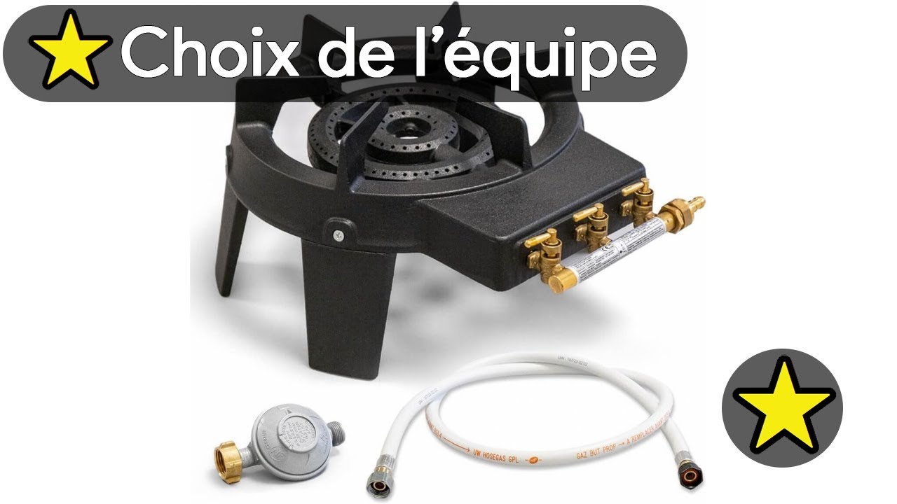 Réchaud Tripode En Fonte – Grande Puissance – Avec Tuyau – Bon état