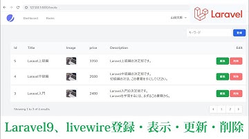 Laravel9 LivewireでCRUD登録・表示・更新・削除・検索・画像アップロード・プレビュー・バリデーションtutrial
