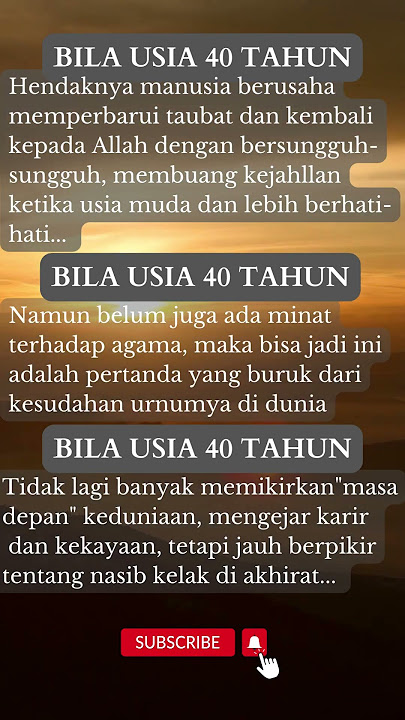 Ketika Usia 40 tahun#shorts