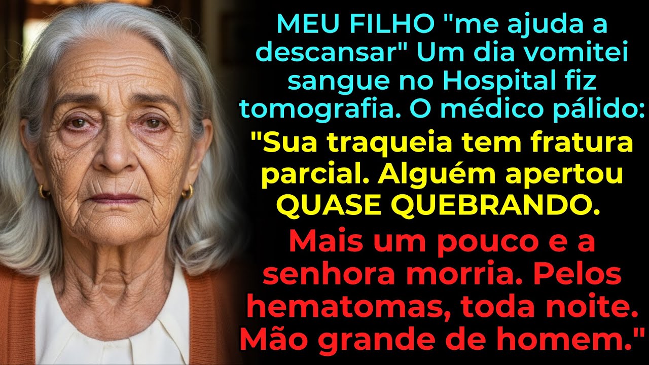 MEU FILHO dizia que me ajudava descansar, no hospital descobri fratura na traqueia por mãos de homem