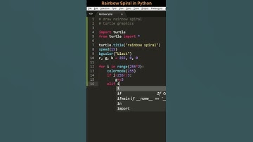 Mesmerizing Rainbow Spiral Drawing with Python | Step-by-Step Tutorial #music #python