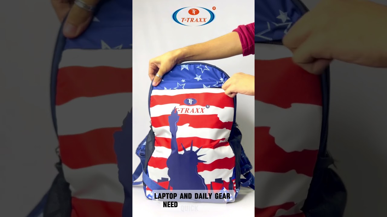 T-Traxx Reversible Backpack with Statue of Liberty Print 