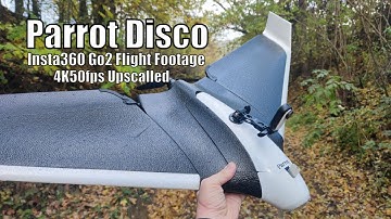 Parrot Disco with Insta360 Go2 Camera Test in 4K50fps Upscalled with HSU Mount