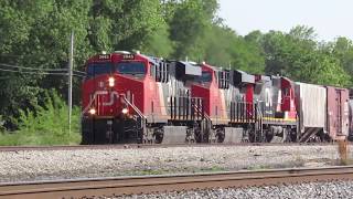 5/15/17 - CN 2031, a C40-8, trails on CN Freight Train at Centralia, IL