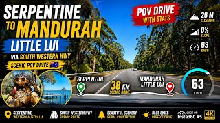 POV Drive Ep 03 | Serpentine to Mandurah Little Lui via South Western Hwy | Western Australia 🇦🇺