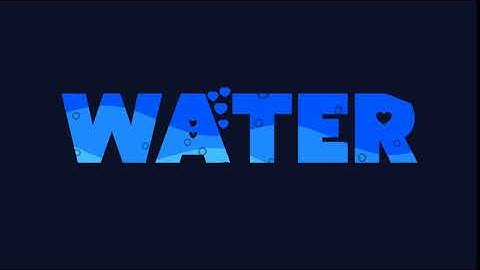 Liquid water text reveal in after effects