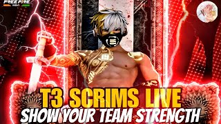 🔴 T3 SCRIMS LIVE || SEMI FINAL|| FREE FIRE MAX || PROMINENTX ESPORTS #freefire #trending