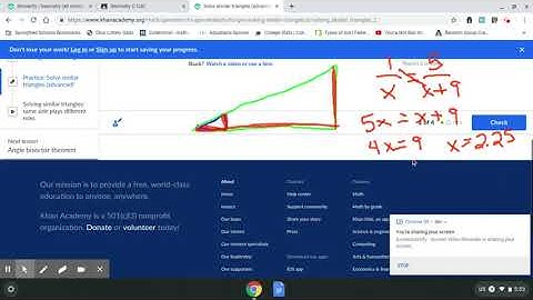 Khan Academy: Solve Similar Triangles (Advanced)