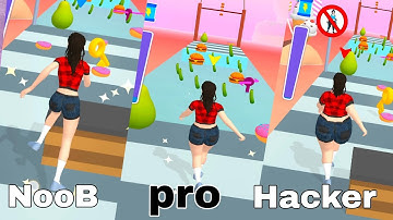 Body boxing race 3d game noob vs pro vs hacker.body boxing run game level 1 - 10.