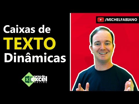 COMO CRIAR CAIXAS DE TEXTOS DINÂMICAS NO EXCEL