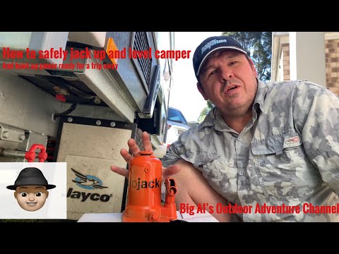 How to safely jack up and level your Jayco Swift