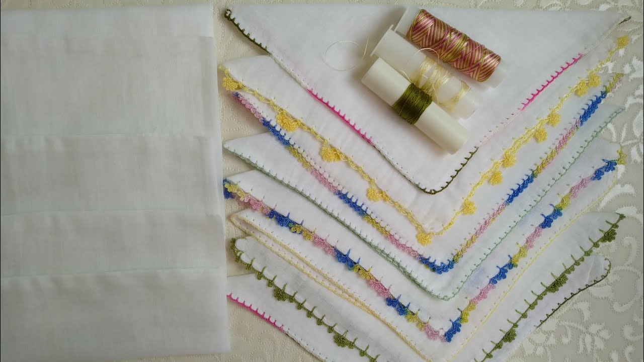 Eski Tülbentlerinizi Ve Az Kalan İplerinizi Değerlendirin -Sırt Bezi- Ağız Bezi Dikimi Kenar Tığlama