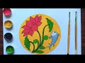 Kamal ka phool kaise paint karen how to draw  pent lotus flower step by step lotus